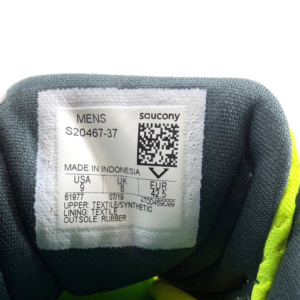 Saucony Kinvara 10 Shoes Mens Size 9  Yellow Low Top Running EVERUN Neon Sneaker - Picture 12 of 15